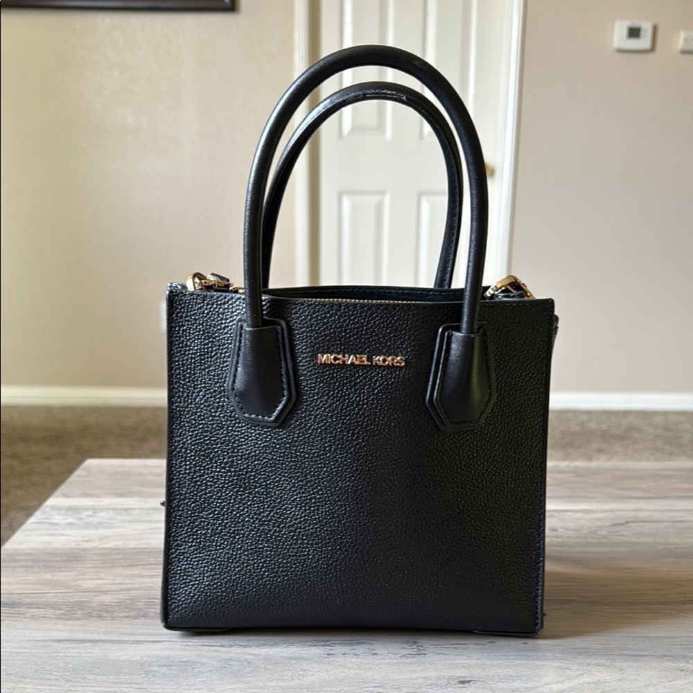 Michael Kors Black Leather Tote Bag